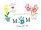 Pack of 3 Handprint Floral Bouquet DIY Cards – Unique Mother’s Day Gifts from Kids, “Best Mom Ever” Keepsake, Handprint Craft for Mom, Daughter or Son